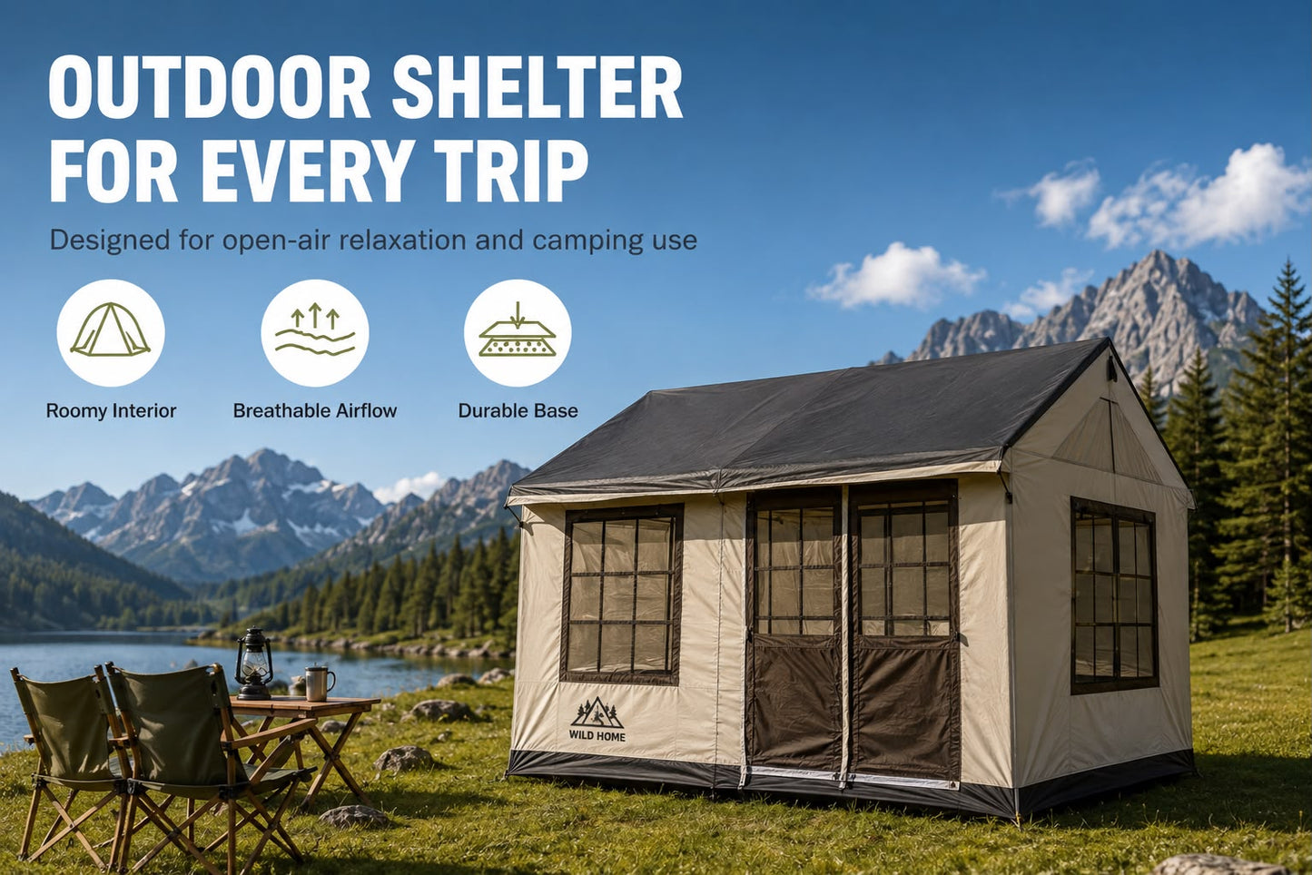 Complete Camping Tent with Electric Air Pump | Free Shipping US