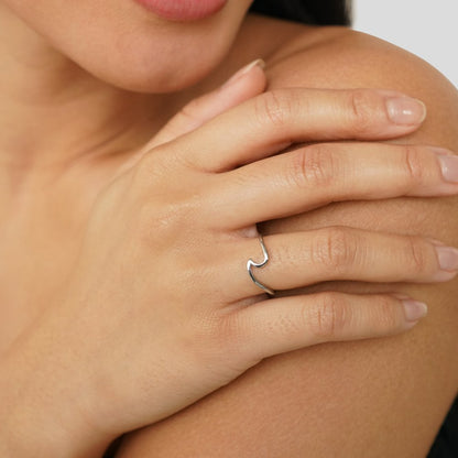 Silver Minimalist Open Ring